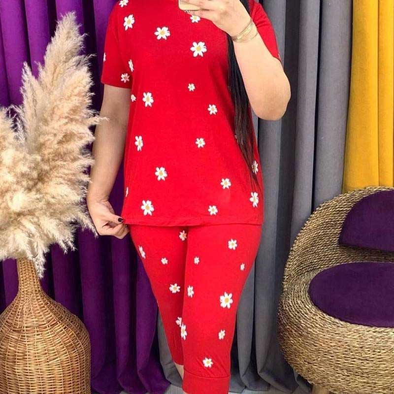 ست تیشرت شلوارک بابونه (پک 6 عددی)