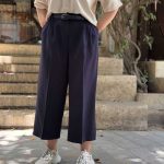 شلوار واید جلو خط  (پک 5 عددی)