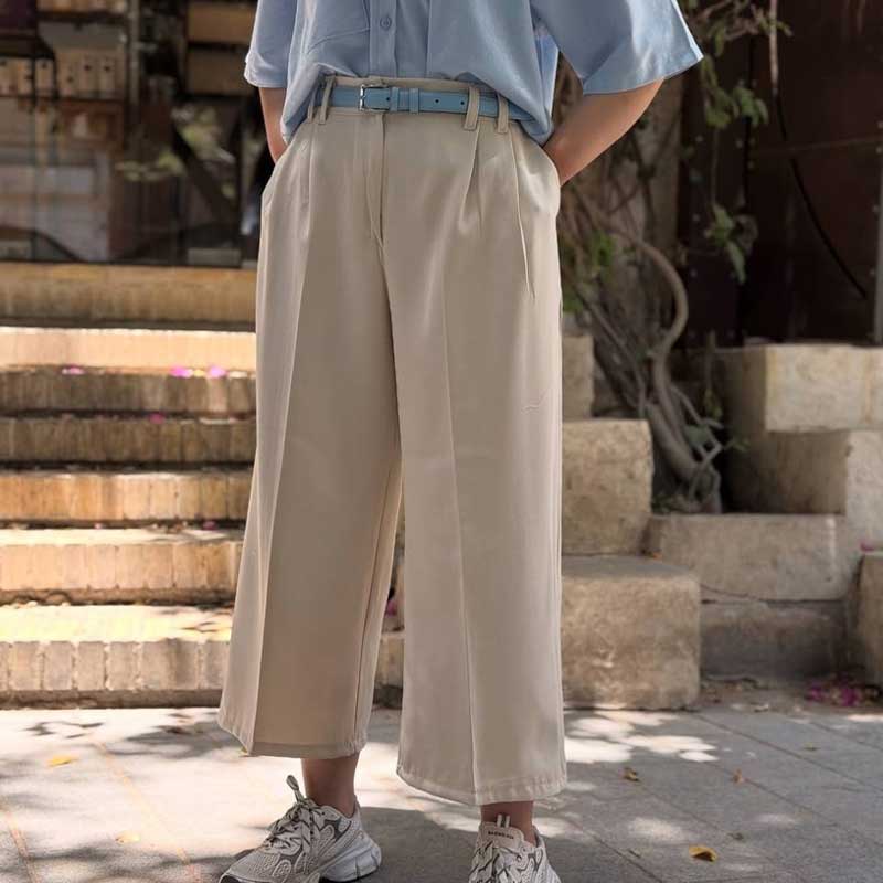 شلوار واید جلو خط  (پک 5 عددی)