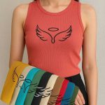 کراپ بال فرشته گلدوزی (پک 6 عددی)