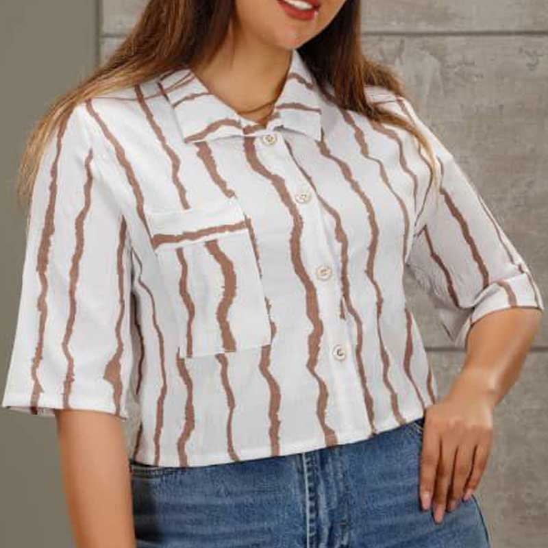 کراپ یقه مردانه جیبدار (پک 5 عددی)