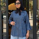 مانتو تک جیب  آستین پاگون (پک 5 عددی)