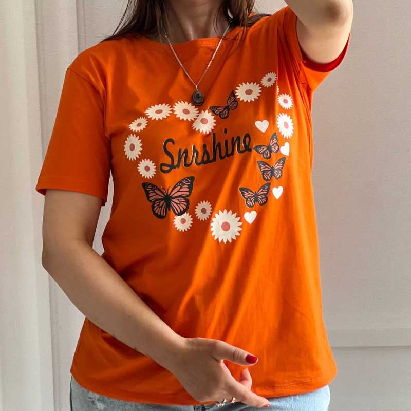 تیشرت چاپ پروانه (پک 6 عددی)