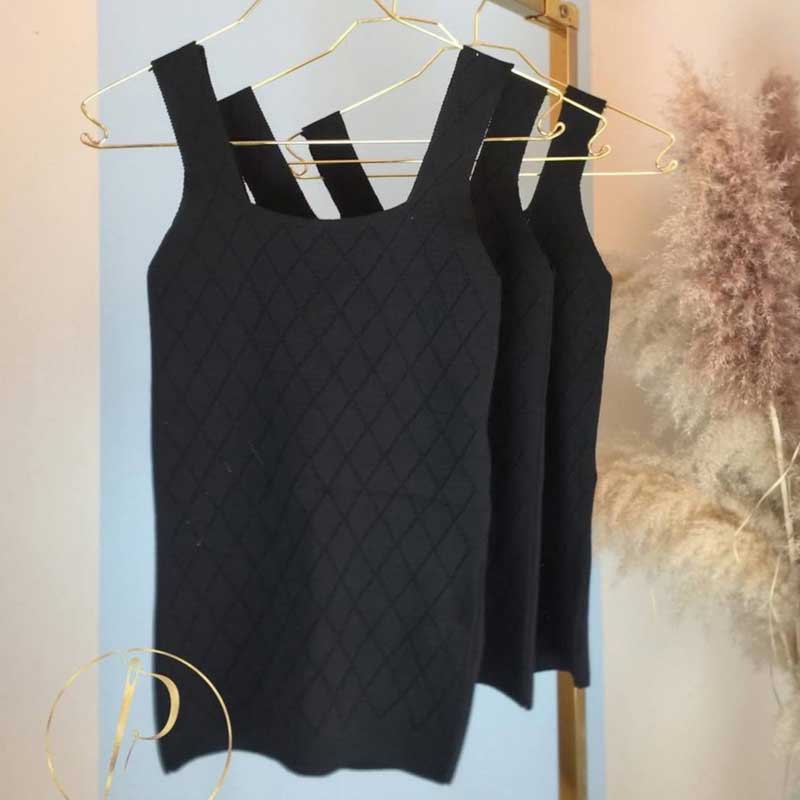 تاپ بافت یقه لوزی (پک 7 عددی