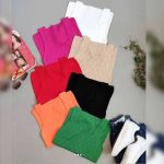 تاپ بافت یقه لوزی ( پک 7 عددی)