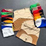 کراپ شرتک اسپرت دورنگ (پک 7 عددی)