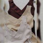 تاپ یقه خشتی نوار پهن (پک 6 عددی)