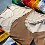 کراپ شرتک اسپرت دورنگ (پک 7 عددی)