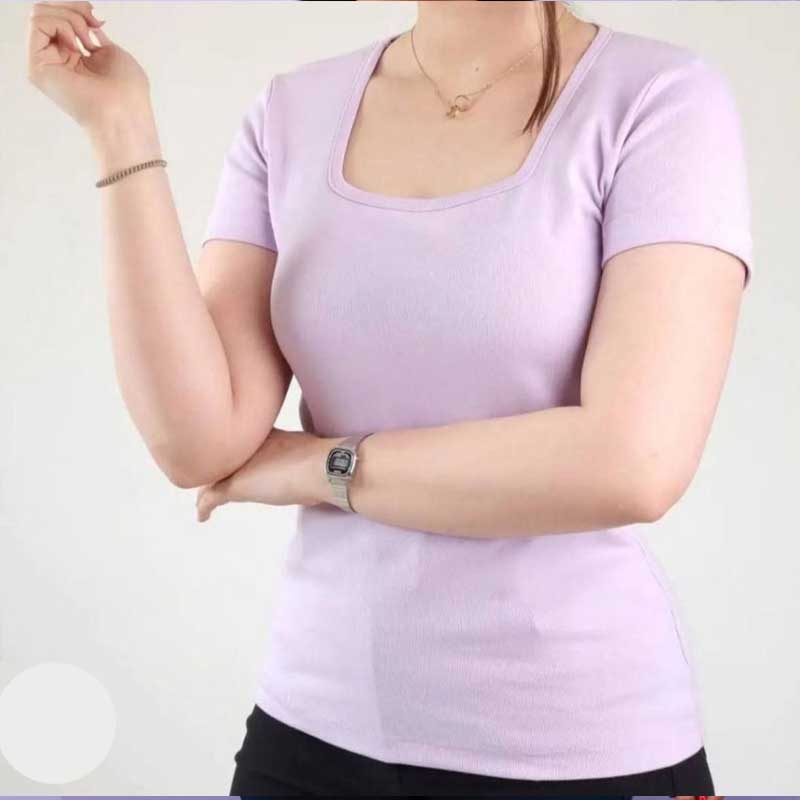 تیشرت یقه خشت (پک 6 عددی)