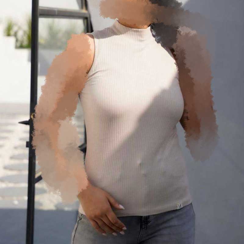 تاپ بیسیک یقه ۵ سانت (پک 5 عددی)