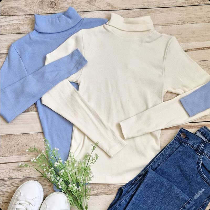 بلوز یقه اسکی بیسیک ( پک 6 عددی)