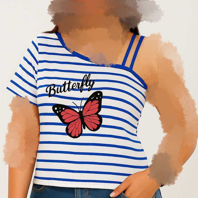 کراپ رومی چاپ پروانه ای (پک 6 عددی)