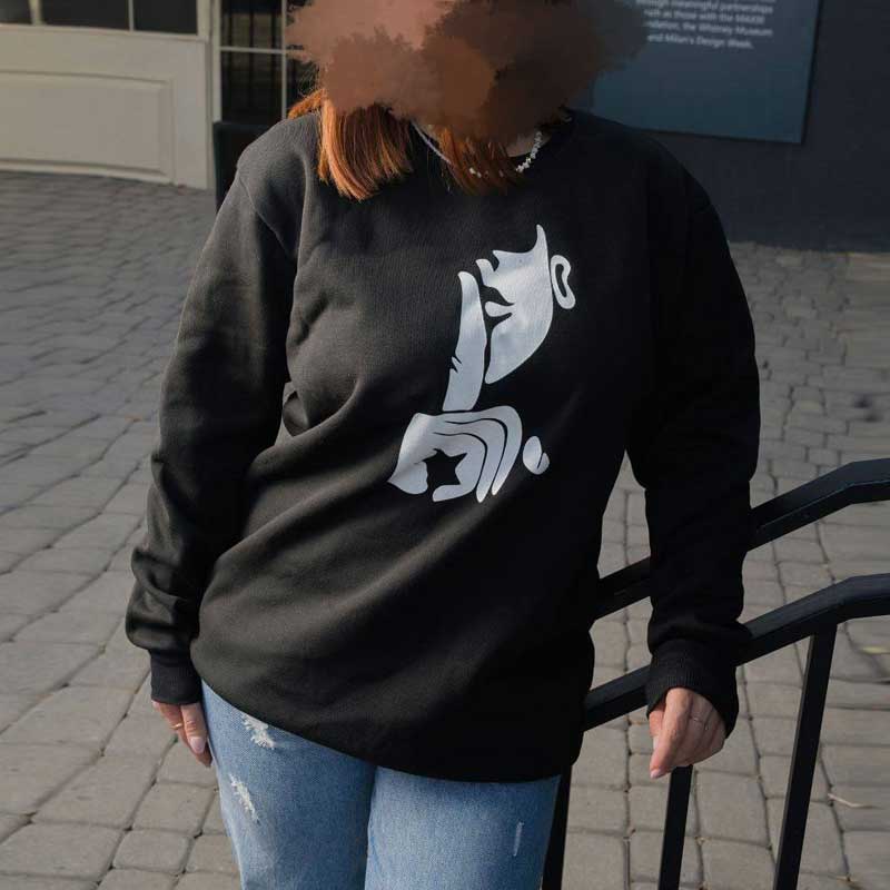 بلوز مشکی چاپ هیس ( پک 3 عددی)