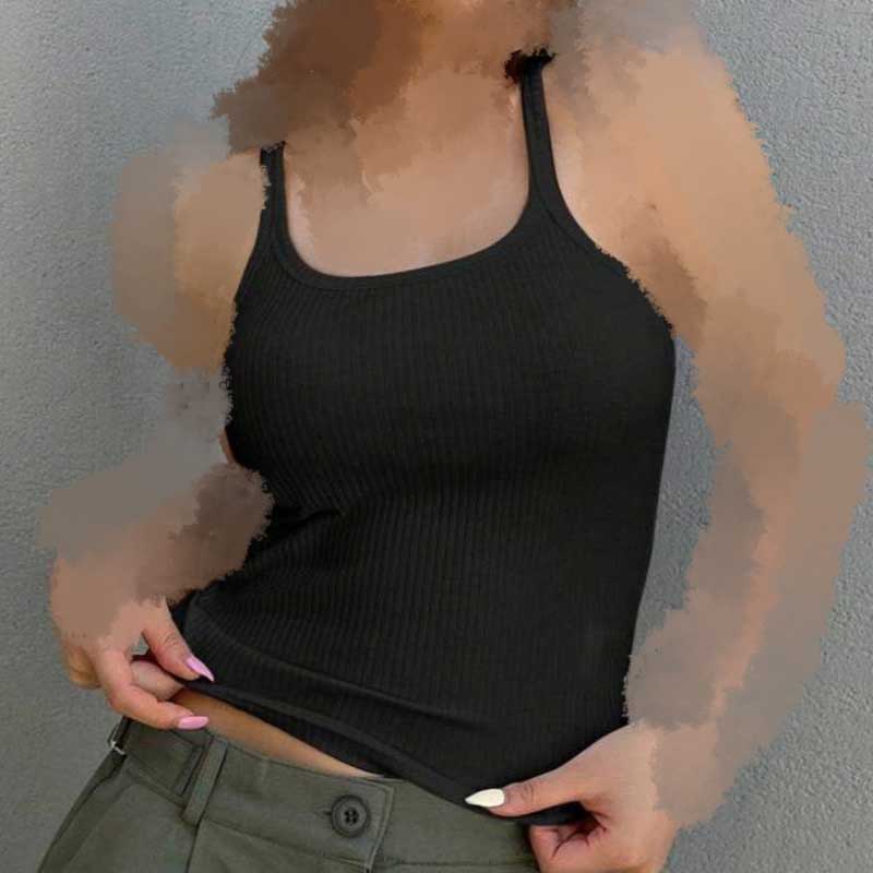 تاپ ۲ بندی بیسیک قواره دار ( پک 6 عددی)