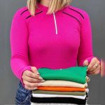 تیشرت نیم زیپ مغذی دوز (پک 6 عددی)