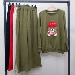 ست بلوز شلوار چاپ برجسته (پک 4 عددی)