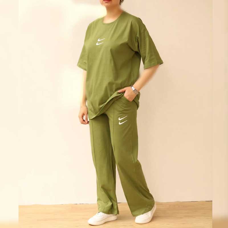 بلوز شلوار خط اتو (چاپ دونایک ) (پک 5 عددی)