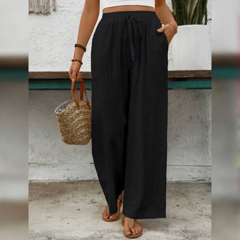 شلوار کتان فول بگ جیبدار بیرون پوش (پک 8 عددی)