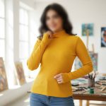 بلوز فینگردار یقه ۳ سانت بیسیک ( پک 6 عددی)