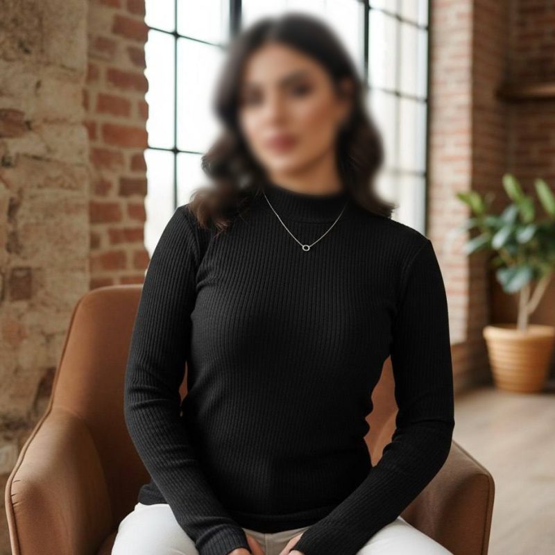 بلوز فینگردار یقه ۳ سانت بیسیک ( پک 6 عددی)