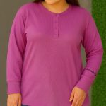 بلوز استین دار یقه ۴ دکمه (پک 6 عددی)