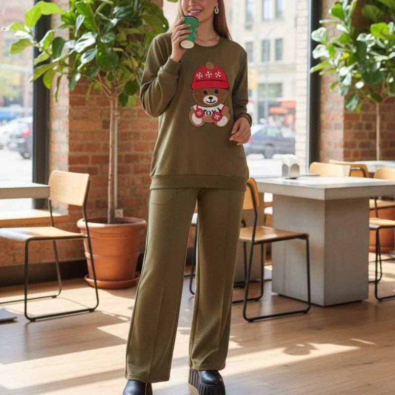 ست بلوز شلوار چاپ برجسته (پک ۴عددی)