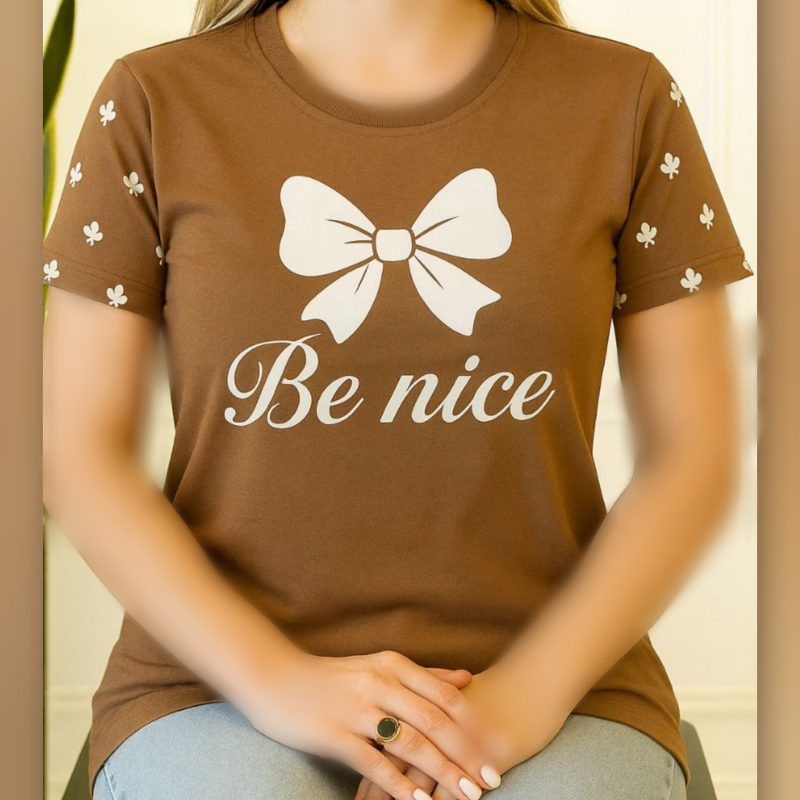 تیشرت نیم آستین(چاپ پاپیون ) (پک 5 عددی)