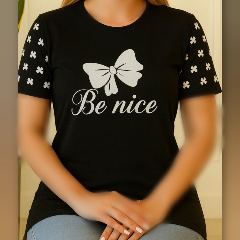 تیشرت نیم آستین(چاپ پاپیون ) (پک 5 عددی)