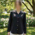 شومیز جلو دکمه الیزه گرم بالا (پک 6 عددی)