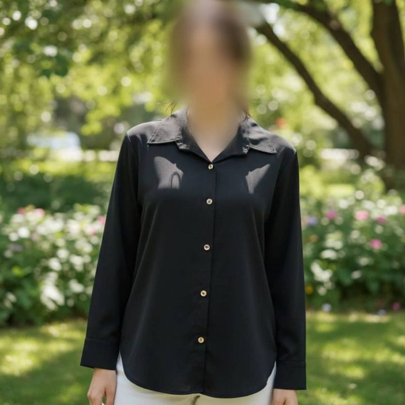 شومیز جلو دکمه الیزه گرم بالا (پک 6 عددی)