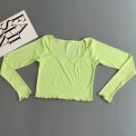 کراپ آستین و دمپا ژول یقه خشتی (پک 6 عددی)