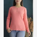 بلوز آستین بلند یقه ۳دکمه عمده (پک 6 عددی)