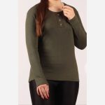 بلوز آستین بلند یقه ۳دکمه عمده (پک 6 عددی)