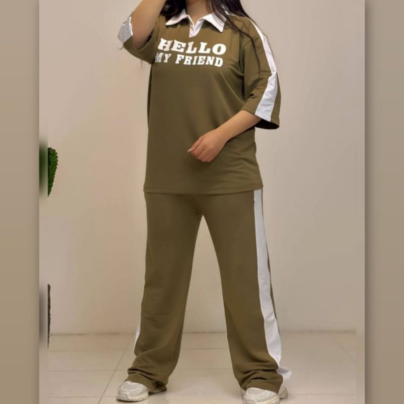 تیشرت شلوار یقه مردانه عمده (پک 6 عددی)