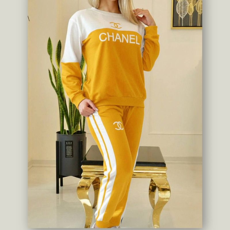 ست بلوز و شلوار چاپ چنل عمده (پک 6 عددی)