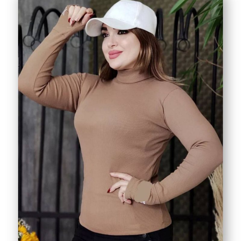 بلوز یقه اسکی فینگری عمده (پک 6 عددی)