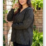 مانتو پاییزه یقه v عمده (پک 4 عددی)