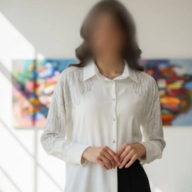 شومیز مانتوی نگین دو بال الیزه (پک 9 عددی)