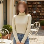 بلوز استین دار بیسیک یقه اسکی عمده (پک 6 عددی)