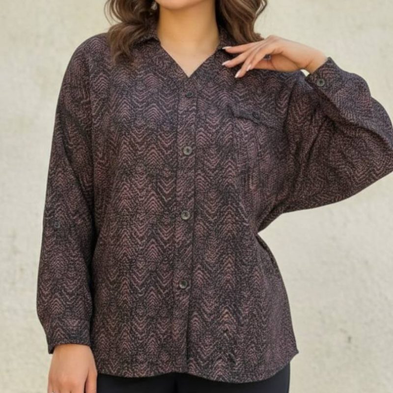 مانتو پاییزه یقه v عمده (پک 4 عددی)