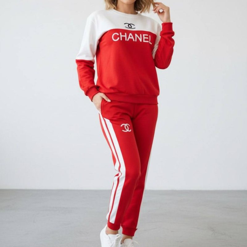 ست بلوز و شلوار چاپ چنل عمده (پک 6 عددی)