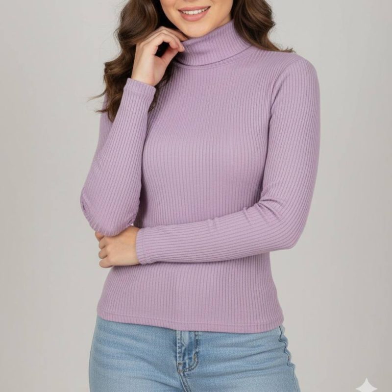 بلوز بیسیک یقه اسکی عمده (پک 6 عددی)