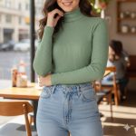 بلوز بیسیک یقه اسکی عمده (پک 6 عددی)