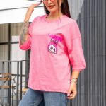 تیشرت باکسی لبوبو پشت پیشی عمده (پک 3 عددی)