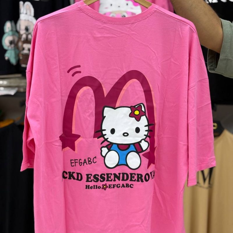 تیشرت باکسی کیتی M عمده (پک 3 عددی)