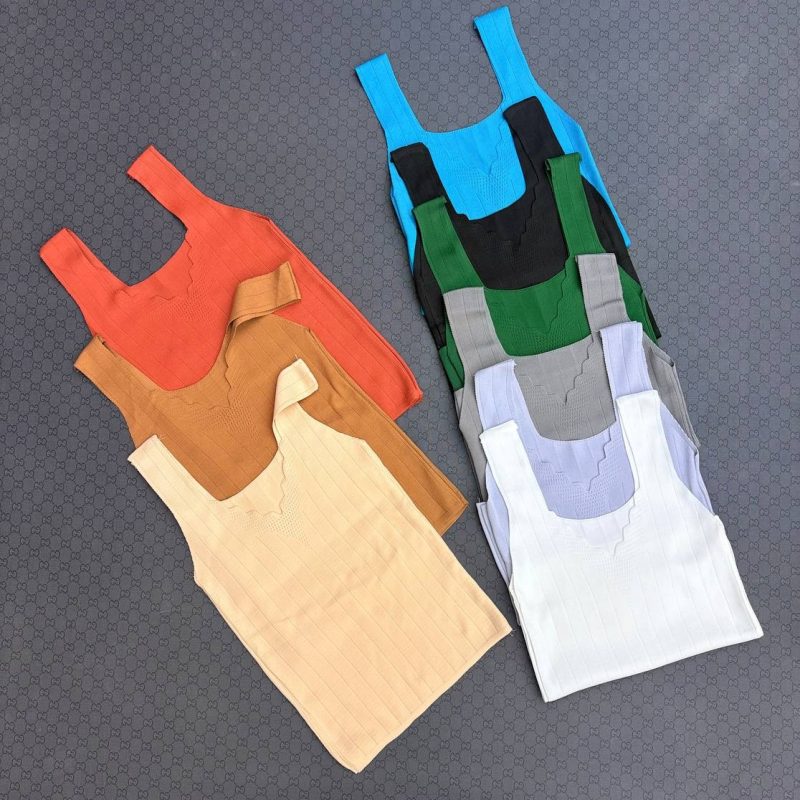 تاپ بافت یقه دالبری عمده (پک 5 عددی)