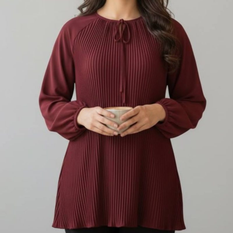 شومیز جلو پلیسه مدل سما عمده (پک 5 عددی)