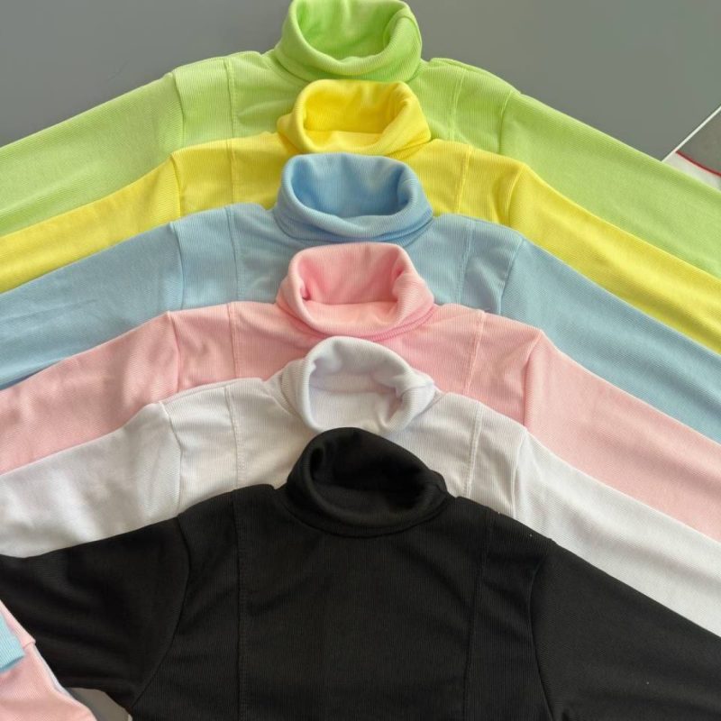 کراپ یقه اسکی فینگری جلو دوخت عمده (پک 6 عددی)