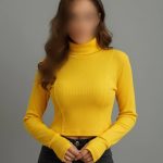 کراپ یقه اسکی فینگری جلو دوخت عمده (پک 6 عددی)