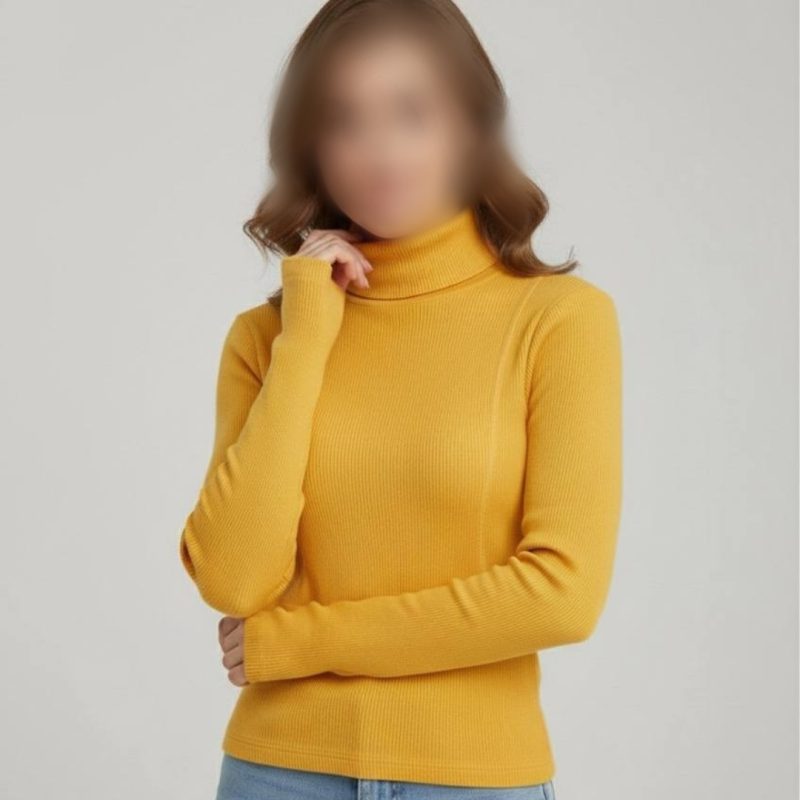 کراپ یقه اسکی فینگری جلو دوخت عمده (پک 6 عددی)